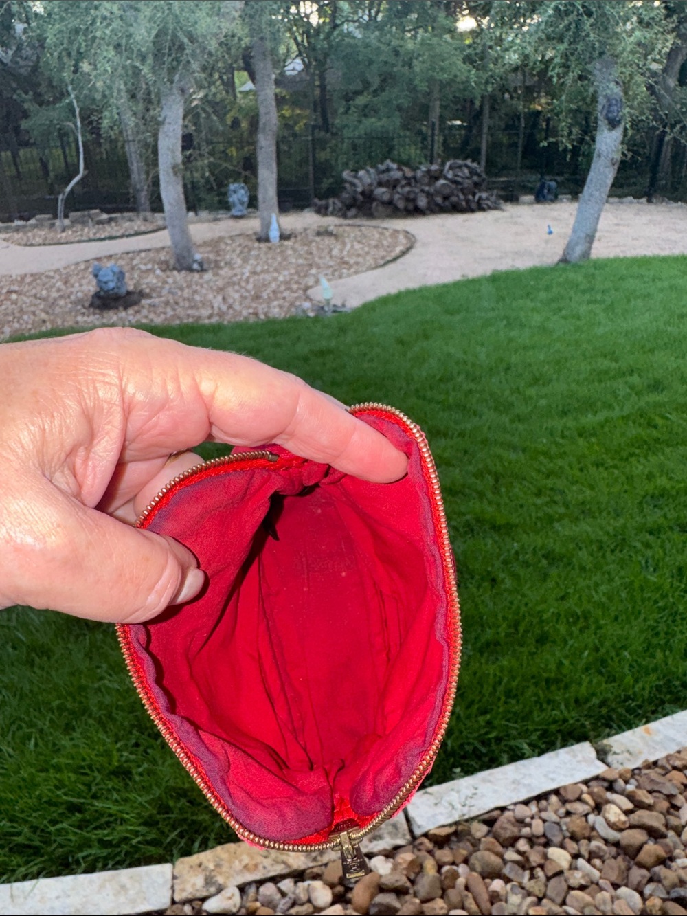Hermes Bolide Red Canvas Pouch - Picture 8 of 13